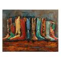 Solid Storage Supplies Primo Mixed Media Hand Painted Iron Wall Sculpture - Line Dance SO2957040